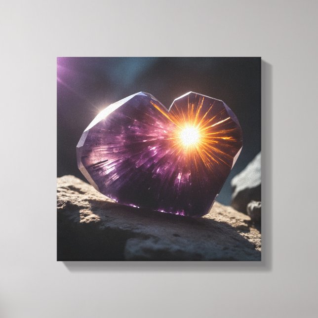Fantasy Cacoxenite Amethyst Crystal Canvas Print (Front)