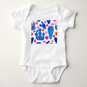 Fantasy Cacti: Decorative Seamless Pattern. Baby Bodysuit