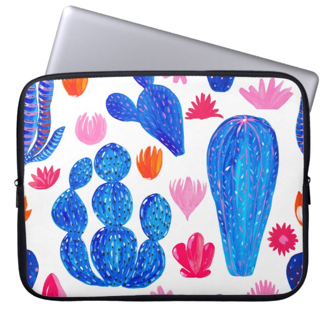 Fantasy Cacti: Decorative Seamless Pattern. Laptop Sleeve (Front)