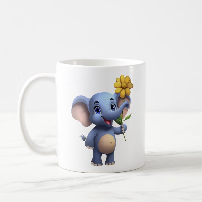 Fantasy Cartoon Elephant Mug (Left)