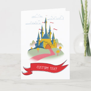 Fantasy Castle Custom Text Note Card