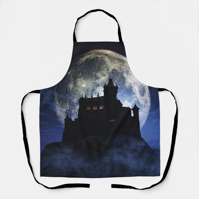 Fantasy castle during night apron (Front)