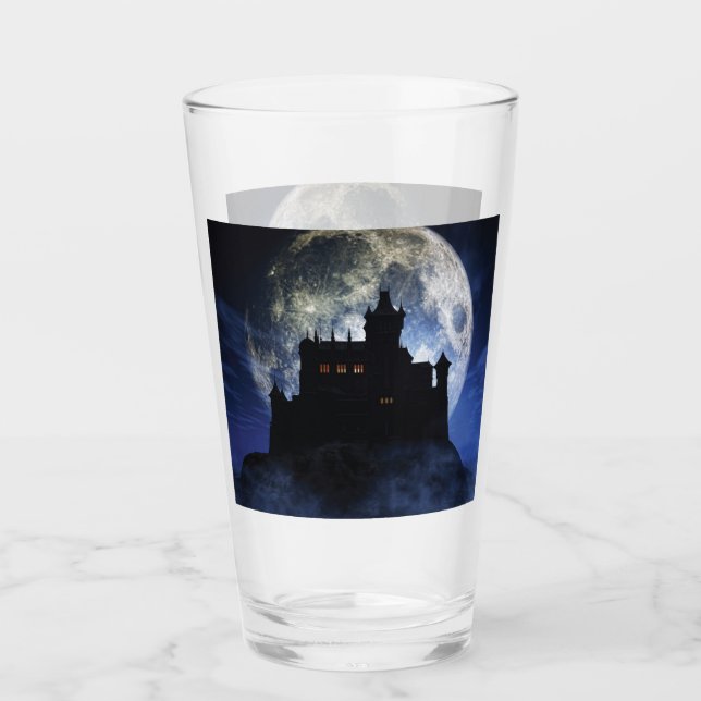 Fantasy castle during night glass (Front)