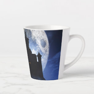 Fantasy castle during night latte mug