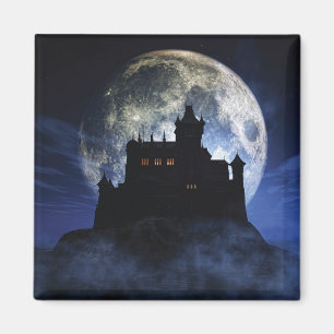 Fantasy castle during night magnet