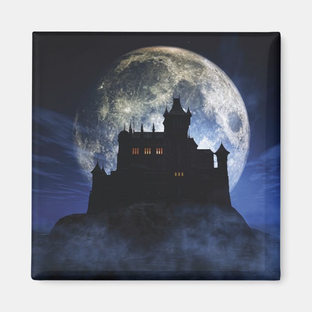 Fantasy castle during night magnet (Front)