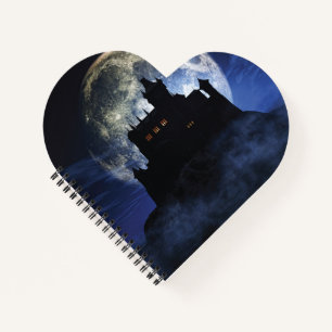 Fantasy castle during night notebook