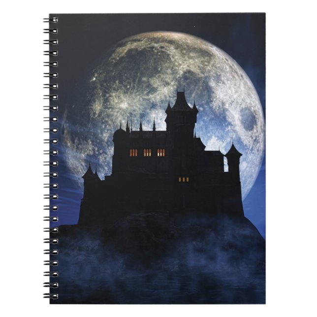 Fantasy castle during night notebook (Front)