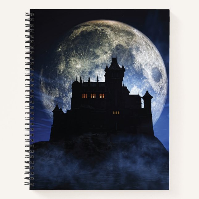 Fantasy castle during night notebook (Front)