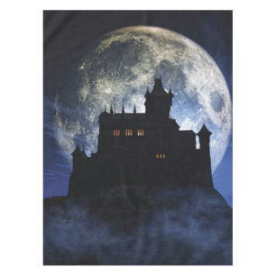 Fantasy castle during night tablecloth
