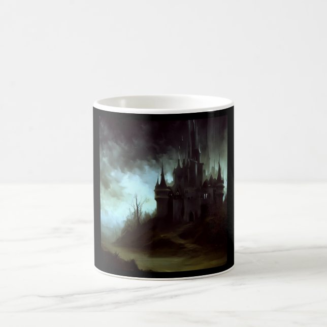 Fantasy Castle Frightening Landscape 1 Coffee Mug (Center)