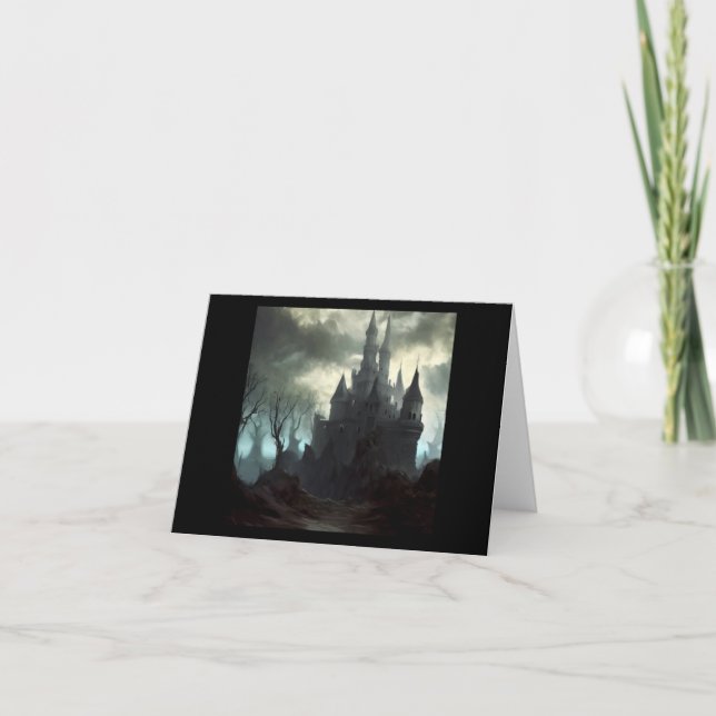 Fantasy Castle Frightening Landscape 2 Card (Front)