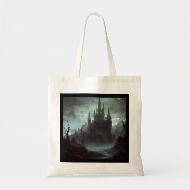 Fantasy Castle Frightening Landscape 3 Tote Bag (Front)