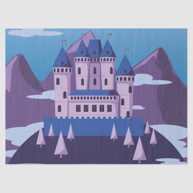 fantasy castle tissue paper (Front)