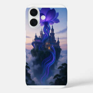 Fantasy Castle with Glowing Purple Flower – Magica iPhone 16 Case