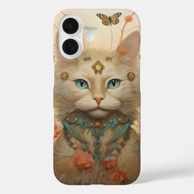 Fantasy Cat Flowers Case-Mate iPhone Case (Back)