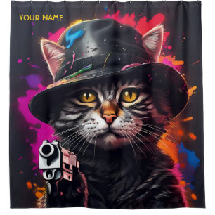 Fantasy Cat Gangster Gun