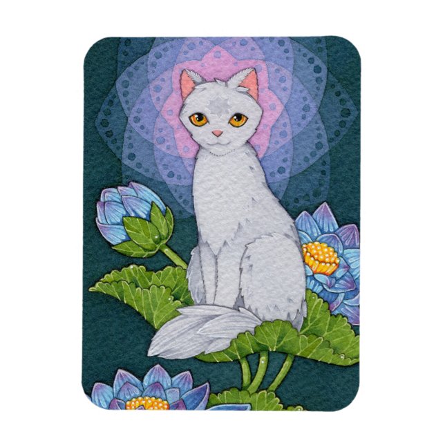 Fantasy Cats Oracle Affirmation - Mindfulness Magnet (Vertical)