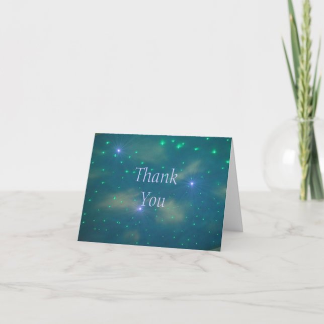 Fantasy Celestial Thank You Card (Front)