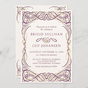 Fantasy Celtic Medieval Wedding Invitation