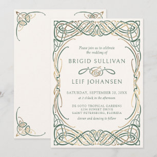 Fantasy Celtic Medieval Wedding Invitation