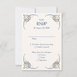 Fantasy Celtic Medieval Wedding RSVP Card
