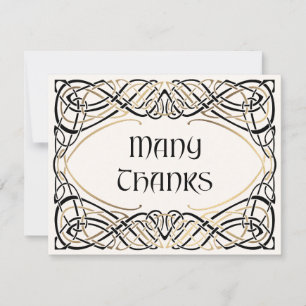 Fantasy Celtic Medieval Wedding Thank You Card