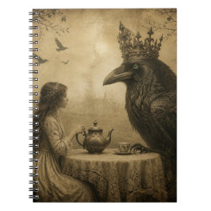 Fantasy Child and a Royal Raven Tea Party Notebook