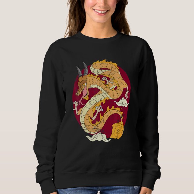Fantasy China Dragon Asia Mythical Creature Chines Sweatshirt (Front)