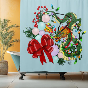 Fantasy Chinese Dragon Christmas Wreath Fantasy