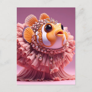 Fantasy Clownfish in a Dress Postcard