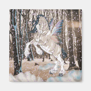 Fantasy Clydesdale Horse Fairy Magnet