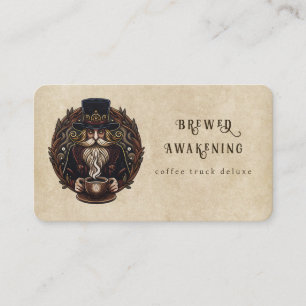 fantasy coffee wizard breakfast  business card