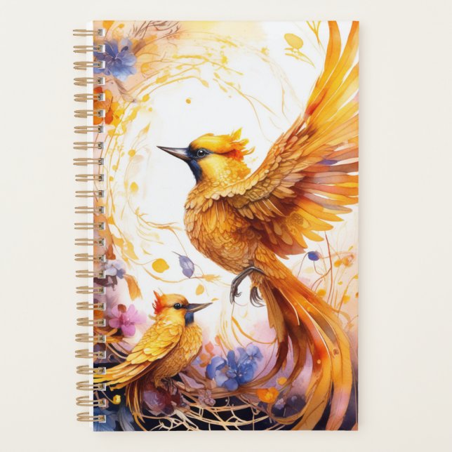 Fantasy Colorful Bird  Planner (Front)