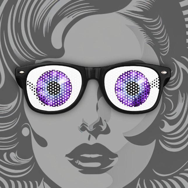 Fantasy Colour Eyes Purple Retro Sunglasses (Creator Uploaded)