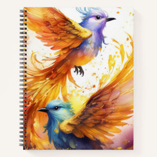 Fantasy Colourful Bird Notebook