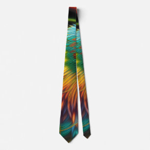 Fantasy Colourful Bird Tie