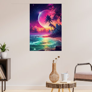 Fantasy Colourful Night Poster
