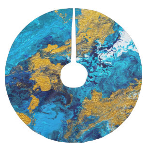 Fantasy Colours: Artistic Abstract Background. Brushed Polyester Tree Skirt