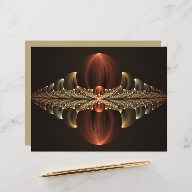 Fantasy Construction Shiny Abstract Fractal Art (Front/Back In Situ)