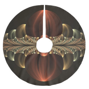 Fantasy Construction Shiny Abstract Fractal Art Brushed Polyester Tree Skirt