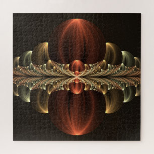 Fantasy Construction Shiny Abstract Fractal Art Jigsaw Puzzle