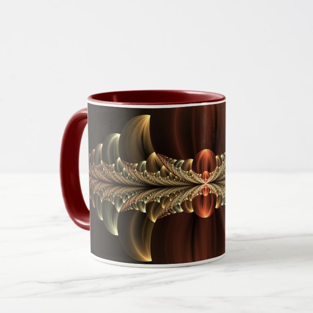 Fantasy Construction Shiny Abstract Fractal Art Mug (Front Left)