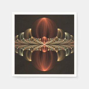 Fantasy Construction Shiny Abstract Fractal Art Napkin