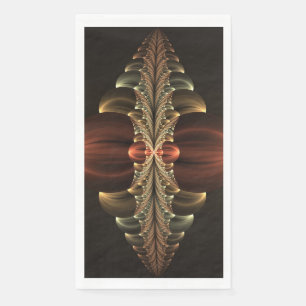 Fantasy Construction Shiny Abstract Fractal Art Napkin
