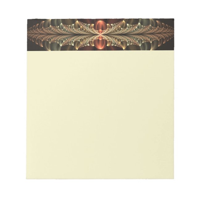 Fantasy Construction Shiny Abstract Fractal Art Notepad (Front)