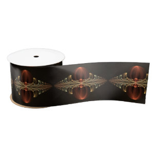 Fantasy Construction Shiny Abstract Fractal Art Satin Ribbon