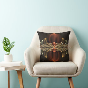 Fantasy Construction Shiny Abstract Fractal Art Throw Pillow