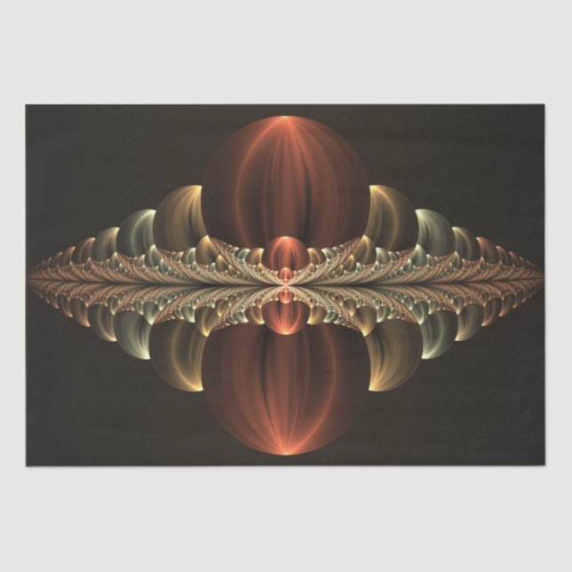 Fantasy Construction Shiny Abstract Fractal Art Tissue Paper (Front)