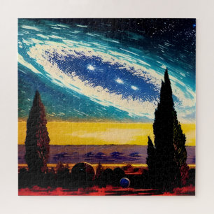 Fantasy Cosmic Ballet Landscape Jigsaw Puzzle